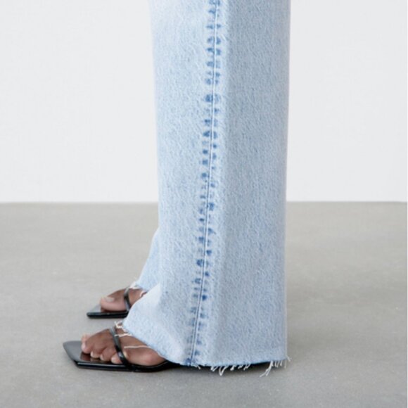ZARA High Waist Wide-Leg Jeans – Size 34 – Ref 6045/224/400 🩵 - Picture 4 of 12